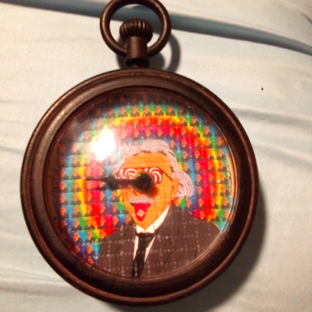 Albert Einstein blotter art 1960s